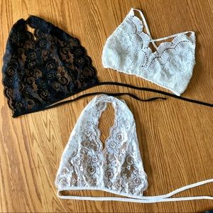 Lot of 3 lace bralettes size small